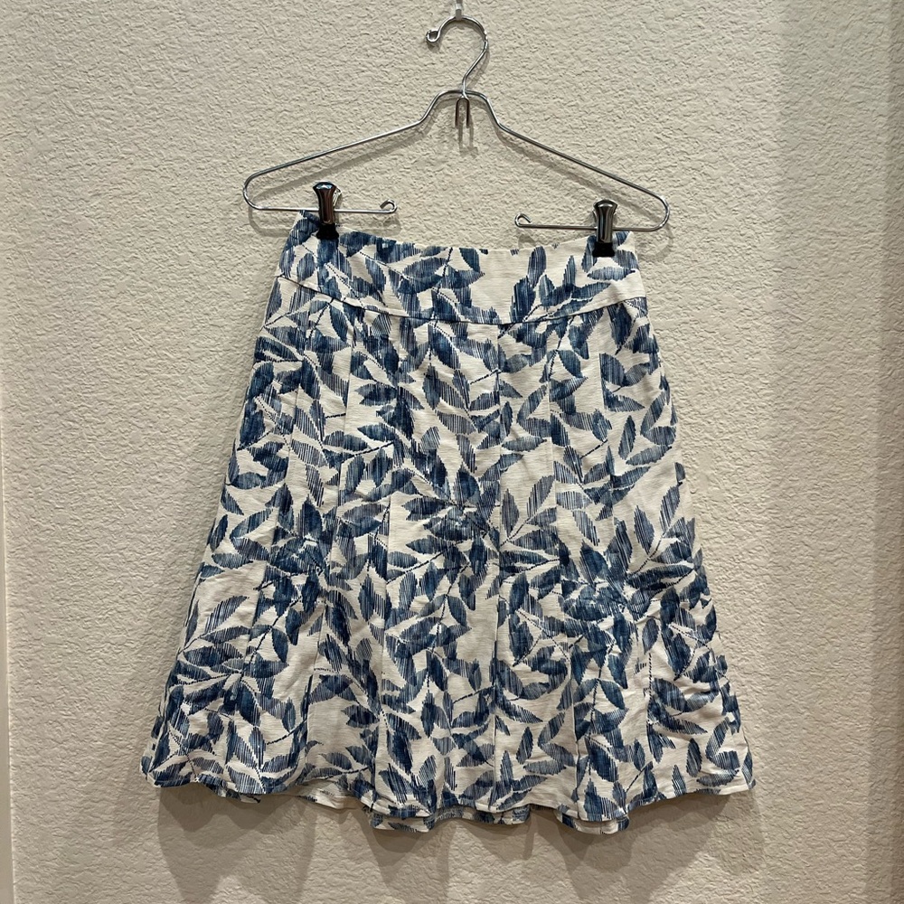 Ann Taylor Silk Linen Blend A-Line Skirt